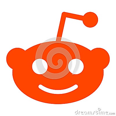 Reddit icon illustration. Reddit app logo. Social media icon Vector Illustration