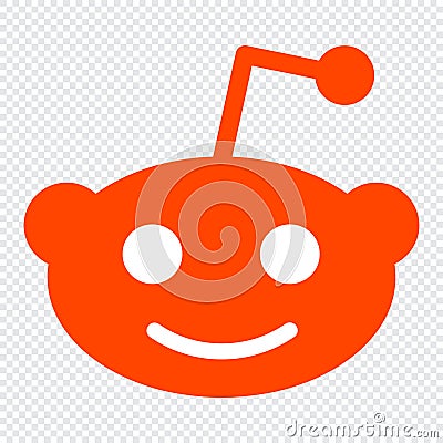 Reddit icon illustration. Reddit app logo. Social media icon Vector Illustration