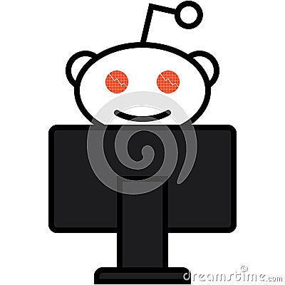 Reddit stock market Cartoon Illustration