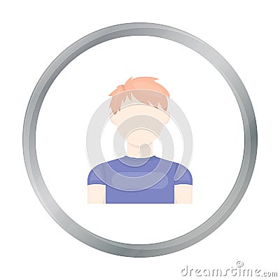 Redhead boy icon cartoon. Single avatar,peaople icon from the big avatar cartoon. Vector Illustration