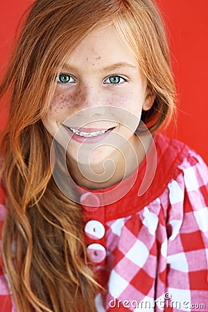 Redheaded child Stock Photo