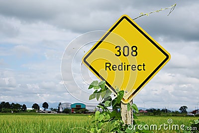 308 Redirect HTTP status code concept Stock Photo