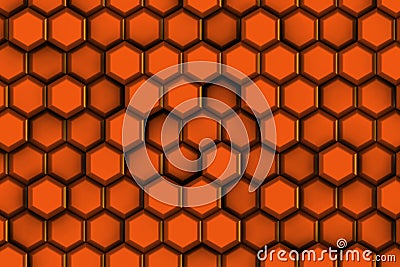 Redish hexagons for hot concept Stock Photo