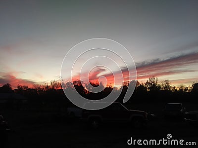 Redland sunset Stock Photo