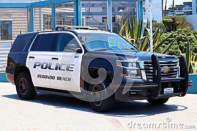 Redondo Beach, California: Redondo Beach Police Car Editorial Stock Photo
