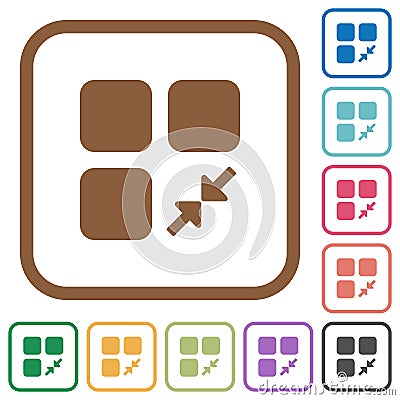Reduce component simple icons Stock Photo