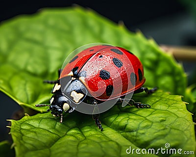 Reduce Duplication with Ladybug Robots in the Zoo Stock Photo