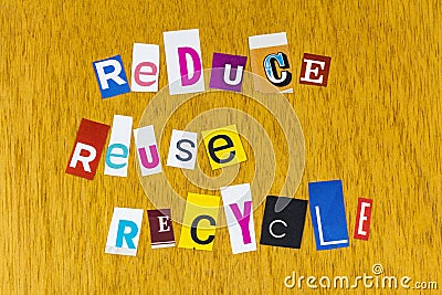 Reduce reuse recycle save planet earth day protect nature Stock Photo