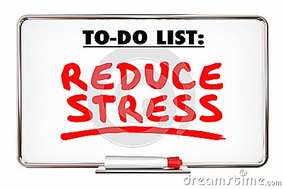 Reduce Stress Writing Words Marker Relax Stock Photo