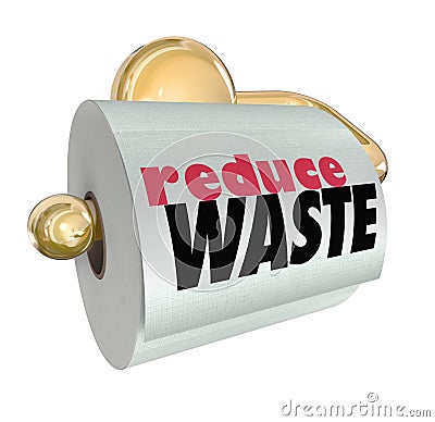 Reduce Waste Use Less Resources Cut Trash Garbage Stock Photo