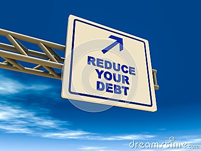 Reduce your debt Stock Photo