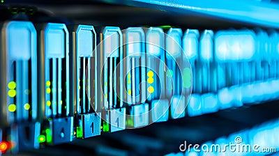 Redundant Server Clusters Ensuring Digital Resilience and Uninterrupted Connectivity. Failover Systems and Cybersecurity Stock Photo