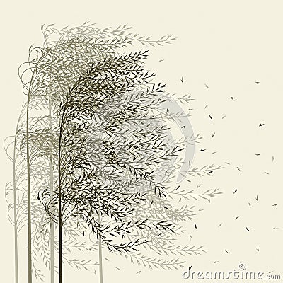 Reed background Vector Illustration