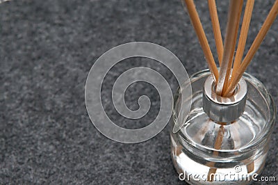 Reed diffuser to fragrance a room at home Stock Photo