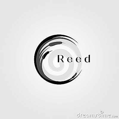 Reed river grass letter c initial logo vector illustration design Vector Illustration