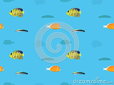 Reef Fish Wallpaper 4 Vector Illustration