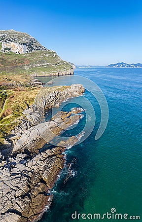 Reefs and coast of Sonabia, Spain, Cantabrian sea Stock Photo