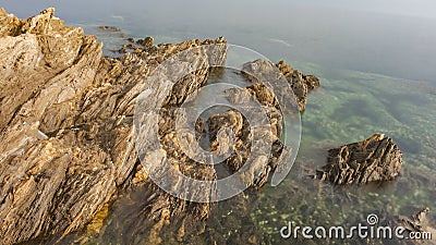 Reefs and waves Stock Photo