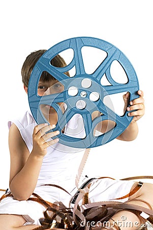 Reel from celluloid movie Stock Photo