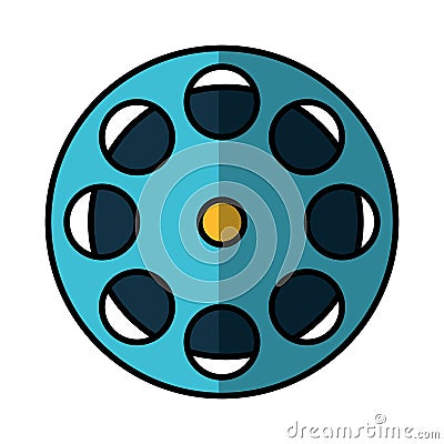 Reel tape record isolated icon Vector Illustration