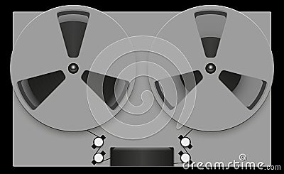 Reel tape recorder Vector Illustration