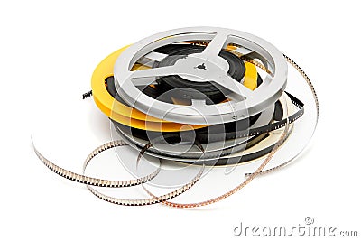 Reels of old amateur celluloid film Stock Photo