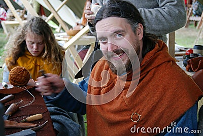 Reenactors show their skills Editorial Stock Photo