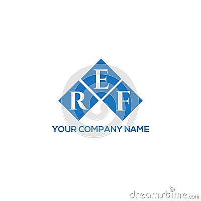 REF letter logo design on BLACK background. REF creative initials letter logo concept. REF letter design.REF letter logo design on Vector Illustration