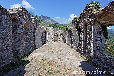 Refectory in Mystras Stock Photo