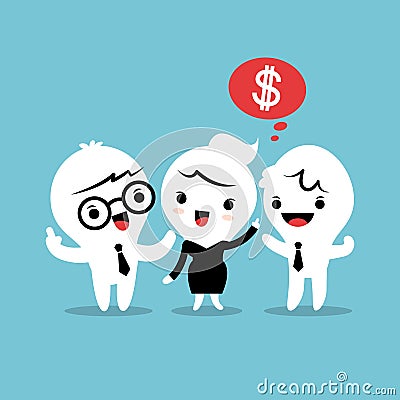 Refer a friend referral concept illustration Vector Illustration