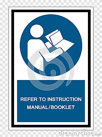 Refer Instruction Manual Booklet Symbol Sign Isolate on transparent Background,Vector Illustration Vector Illustration