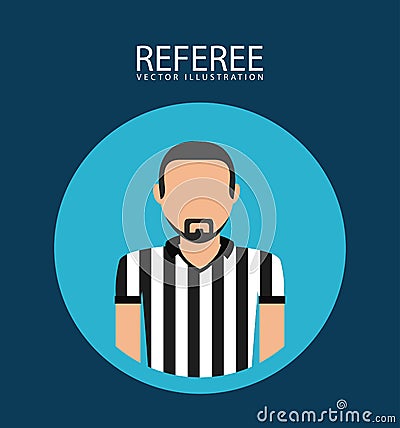 Referee icon Cartoon Illustration