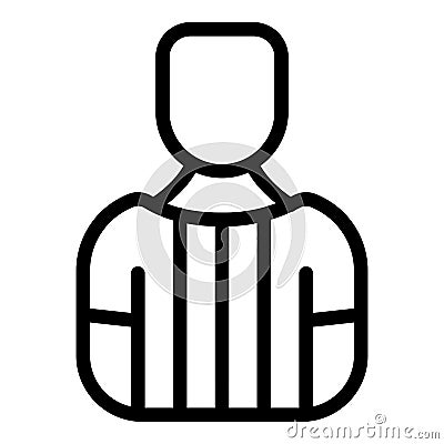 Referee icon outline vector. Action team Vector Illustration