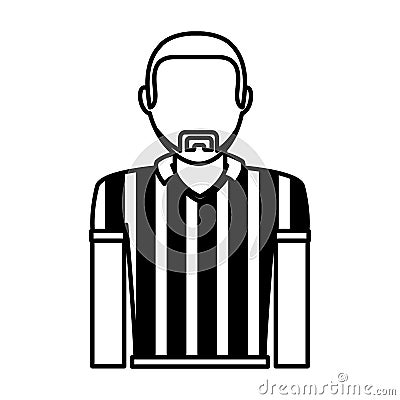 Referee sport avatar character Vector Illustration