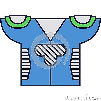 Referee or sport player vest icon vector isolated Vector Illustration