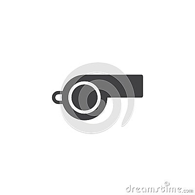 Referee sport whistle vector icon Vector Illustration