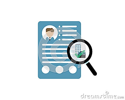 Reference Check from Applicant to validate information with applicant's resume Vector Illustration
