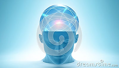 Background in reference to concepts such as social networks, cyberspace, the quantum world, artificial intelligence. Generative ai Stock Photo