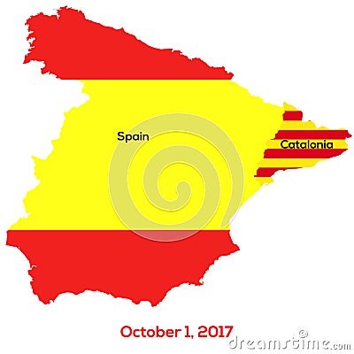 Referendum Spain - Catalonia. Vector illustration Vector Illustration