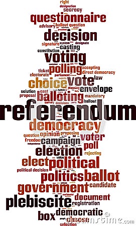 Referendum word cloud Vector Illustration