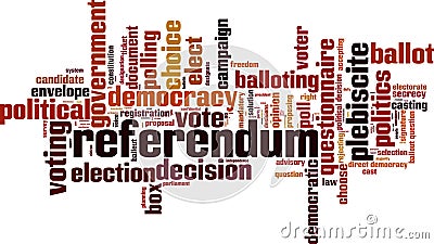 Referendum word cloud Vector Illustration