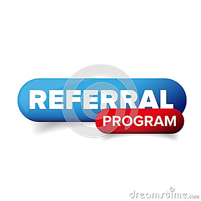 Referral program button Vector Illustration