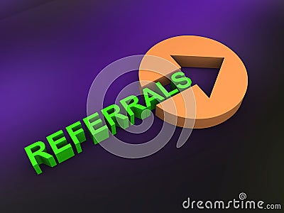 Referrals infographic Stock Photo