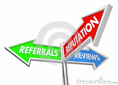 Referrals Reviews Reputation Business Growth Stock Photo