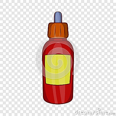 Refill bottle with pipette icon, cartoon style Vector Illustration