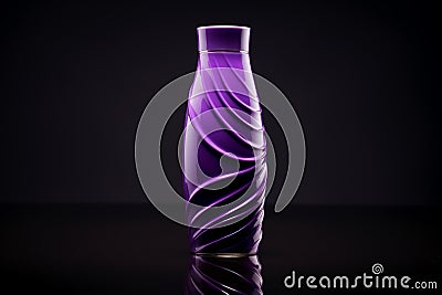 Refillable Purple cosmetic bottle. Generate Ai Stock Photo