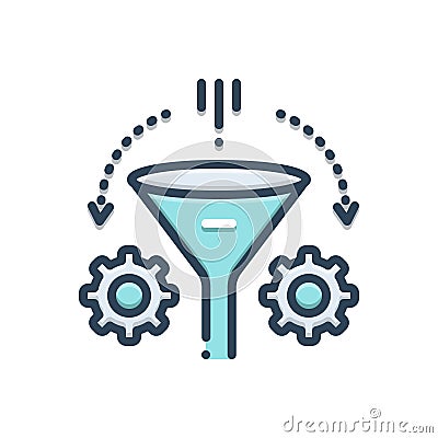 Color illustration icon for Refinement, purification and cleaning Cartoon Illustration