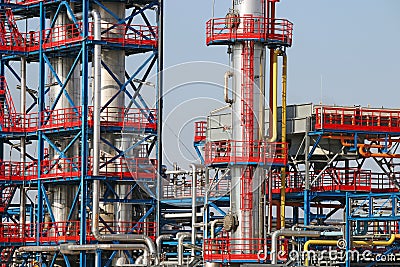 Refinery petrochemical plant detail Stock Photo