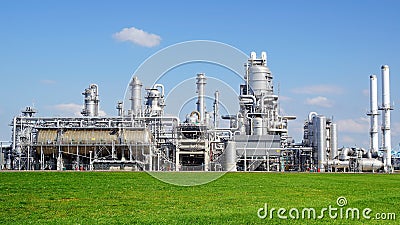 Refinery plant at Europort harbor, Rotterdam Stock Photo