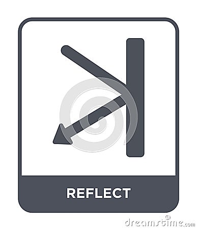 reflect icon in trendy design style. reflect icon isolated on white background. reflect vector icon simple and modern flat symbol Vector Illustration